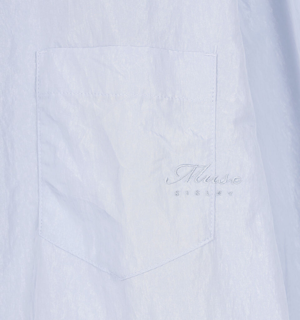 Camicia cropped azzurra con coulisse - sisley k camicie - Azzurro | Sisley K image number 5